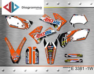 ΣΕΤ ΑΥΤΟΚΟΛΛΗΤΑ ΓΙΑ KTM EXC series 2005-2007 ΚΙΤ ΓΡΑΦΙΚΩΝ DECALS KIT