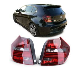 Ζευγάρι πίσω φώτα σε black smoke TYC για BMW E81 E87 2007-2012
