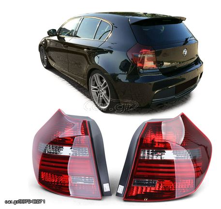 Ζευγάρι πίσω φώτα σε black smoke TYC για BMW E81 E87 2007-2012