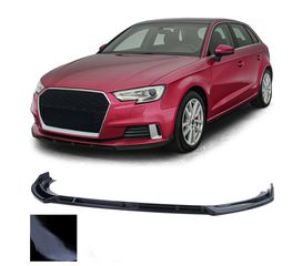Μπροστινό Spoiler σε μαύρο γυαλιστερό για Audi A3 8V Facelift 2016-2020