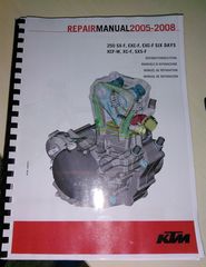 KTM τεχνικό εγχειρίδιο (Service Manual) 250 SX-F EXC-F XCF-W six days 2005-2008