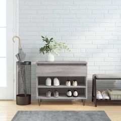 Παπουτσοθήκη Γκρι Sonoma 70x36x60 εκ. από Επεξεργασμένο Ξύλο 831442