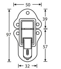 Adam Hall 1602 - LARGE PADLOCKING DRAWBOLT - Adam Hall-thumb-1