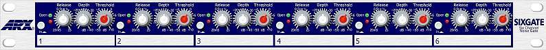 ARX SIXGATE 6 CHANNEL NOISE GATE - ARX