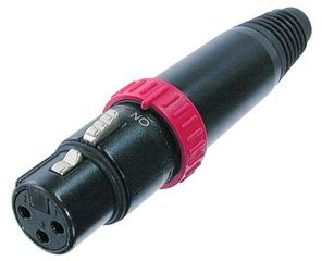 NEUTRIK 3-FXS-B 3PIN FEMALE XLR CONNECTOR WITH SWITCH - Neutrik