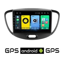 HYUNDAI i10 (2008 - 2013) Android οθόνη αυτοκίνητου με GPS WI-FI (ηχοσύστημα αφής 9" ιντσών OEM Youtube Playstore MP3 USB Radio Bluetooth Mirrorlink εργοστασιακή, 4x60W, AUX) HY782