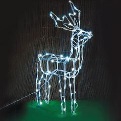 Διακοσμητικός τάρανδος 3,4W με 100 LED με ψυχρό χρώμα φωτός IP44 66x31x80cm