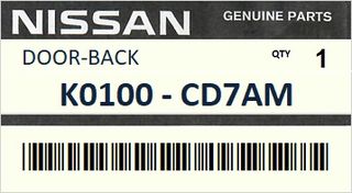 5η πόρτα πίσω NISSAN 350Z COUPE Z33 2003-2009 #K0100CD7AM