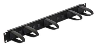DELOCK cable management 43345 για rack 19"/1U, 5x γάντζοι, μαύρο