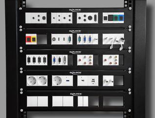 DELOCK D-Type module βάση 81405 για Easy 45 patch panel, 45x45mm, 5τμχ-thumb-2