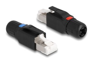 DELOCK βύσμα RJ45 CAT 6A STP 86965, tool-free, μαύρο