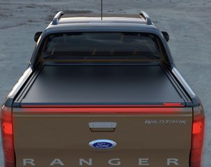 Ηλεκτρικό ρολό καπάκι καρότσας αλουμινίου Tessera Roll+ (BASIC + E-KIT έκδοση) σε μαύρο ματ Ford Ranger 2012+ 2016+ 2020+