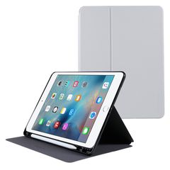 Θήκη X-LEVEL KEVLAR Series Flip Cover για iPad (2017/2018) 9.7" / iPad Air (2013/2014) / iPad Pro (2016) 9.7" με ειδική θέση για πενάκι από TPU και ενισχυμένη εσωτερική πλάτη σε χρώμα γκρι