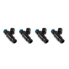 Injector Dynamics ID2000, USCAR Connector, 48mm length, 14mm (black) BOTTOM adaptor. Set of 4. 2000.48.14.14B.4