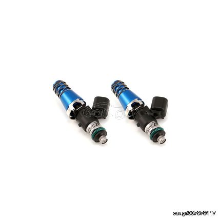 Injector Dynamics ID2600, for 89-92 RX-7 (incl. Turbo II). 11mm (blue) adaptor top. -204 / 14mm lower o-rings. Set of 2.