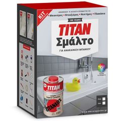 Κιτ Σμάλτου μπανιέρας Titan Λευκό Gloss 0,75lt