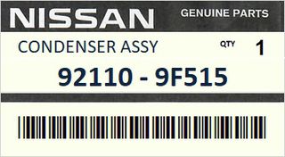 Ψυγείο A/c NISSAN PRIMERA P11 WP11 STATION 1999-2002 #921109F515