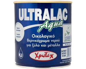 ULTRALAC AQUA  Οικολογική Λαδομπογιά Νερού Γυαλιστερή  Λευκή 0,75ltr