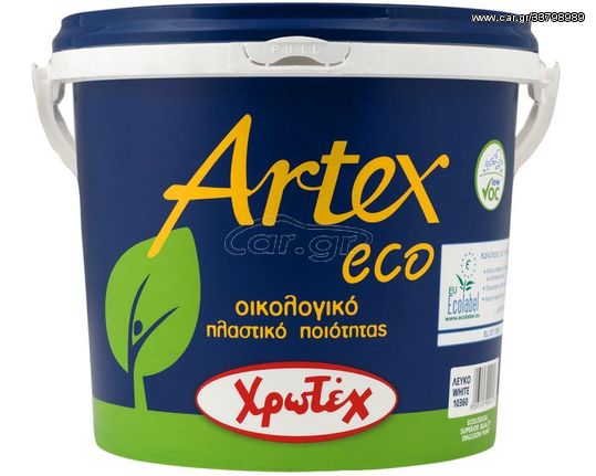 Artex Eco Οικολογικό Πλαστικό Χρώμα Λευκό 3lt ΧΡΩΤΕΧ