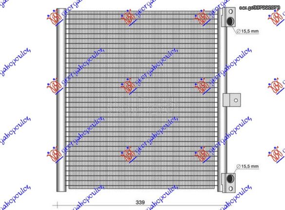 ΨΥΓΕΙΟ A/C 2.7-3.4-3.8 ΒΕΝΖΙΝΗ (339x338x16) - PORSCHE CAYMAN (981C) 13-16