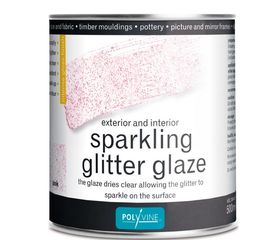 Polyvine γαλάκτωμα Glitter Glaze 500ml Ρόζ