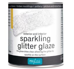 Polyvine γαλάκτωμα Glitter Glaze 500ml Ασημί