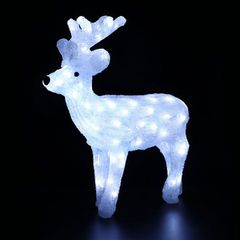 Διακοσμητικός ακρυλικός τάρανδος με 80 LED με ψυχρό χρώμα φωτός IP44 45x13,5x49cm