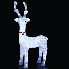 Διακοσμητικό ακρυλικό τάρανδος με 200 LED με θερμό χώμα φωτός IP44 52x36x100cm