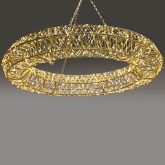 3D μεταλλικό δαχτυλίδι 12W με 7680 LED θερμό χρώμα φωτός IP44 με διάμετρο ∅70cm για κρεμαστή τοποθέτηση
