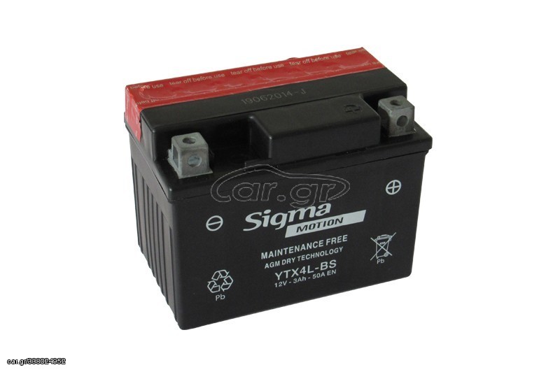 ΜΠΑΤΑΡΙΑ ΚΛΕΙΣΤΟΥ ΤΥΠΟΥ SIGMA YTX4L-BS