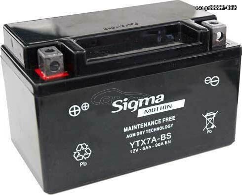ΜΠΑΤΑΡΙΑ ΚΛΕΙΣΤΟΥ ΤΥΠΟΥ SIGMA YTX7A-BS
