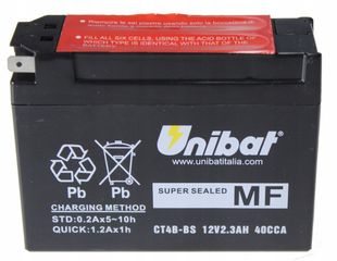 ΜΠΑΤΑΡΙΑ ΚΛΕΙΣΤΟΥ ΤΥΠΟΥ UNIBAT CT4B-BS (YT4B-BS)