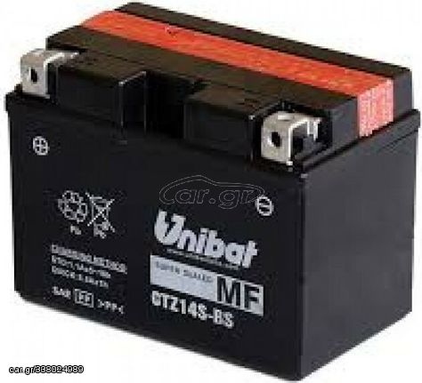 ΜΠΑΤΑΡΙΑ ΚΛΕΙΣΤΟΥ ΤΥΠΟΥ UNIBAT CTZ14S-BS (YTZ14-S)