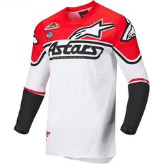 Μπλούζα Off Road-MX-Motocross Alpinestars Racer Flagship White Red-Fluo Black XXLARGE
