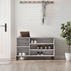 Παπουτσοθήκη Γκρι Sonoma 102x36x60 εκ. από Επεξεργασμένο Ξύλο 831426