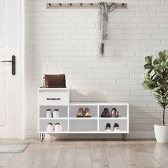 Παπουτσοθήκη Γυαλιστερό Λευκό 102x36x60 εκ. Επεξεργασμένο Ξύλο 831366