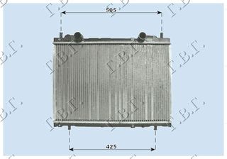Ψυγείο 1,8-2.0 +A/C (37.5x56,3)(Χ/ΒΑΛΒ.) / FIAT BRAVA 95-03 / 46759742 - 1 Τεμ