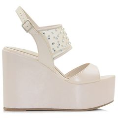 Πλατφόρμες Ιβουάρ Δέρμα 13cm Γνήσιο Δέρμα