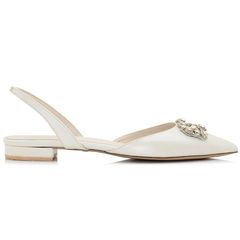 Μπαλαρίνες Ιβουάρ Δέρμα 1.5cm Γνήσιο Δέρμα