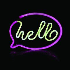 Φωτιστικό HELLO ροζ και λευκό χρώμα φωτός 220 neon led λαμπάκια με μπαταρίες 3xΑΑ η USB