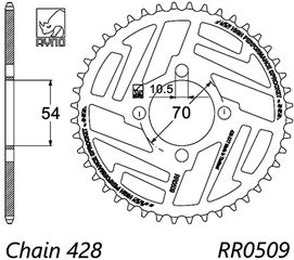 σετ αλυσιδογραναζα RYNO HN-178 HONDA CBR 125 04-10