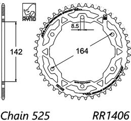 σετ αλυσιδογραναζα sprocket set RYNO BW-39 BMW	F 850 GS	18-22