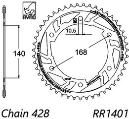 σετ αλυσιδογραναζα sprocket set RYNO BW-34 BMW	F 800 R(JTR3.47 for 10.5mm bolts)  K73	09-18