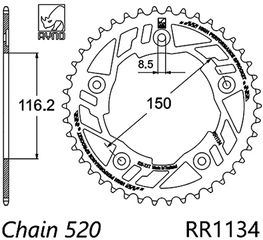 σετ αλυσιδογραναζα sprocket set RYNO BW-38 BMW	F 750 GS	18-22