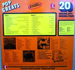 Various - K-Tel's Pop Greats - 1974 - Άριστη κατάσταση