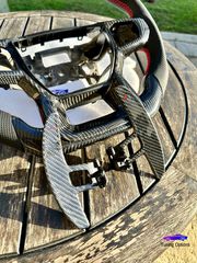***FORD RAPTOR 2023 ORIGINAL CARBON FIBER ΤΙΜΟΝΙ NAPPA PERFORATED ΔΕΡΜΑ CARBON PADDLES **ΕΤΟΙΜΟΠΑΡΑΔΟΤΟ**-thumb-4
