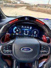 ***FORD RAPTOR 2023 ORIGINAL CARBON FIBER ΤΙΜΟΝΙ NAPPA PERFORATED ΔΕΡΜΑ CARBON PADDLES **ΕΤΟΙΜΟΠΑΡΑΔΟΤΟ**-thumb-6