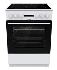 Korting KEC6A40WG Κουζίνα 71lt με Κεραμικές Εστίες Π60εκ. Υδρόλυση Λευκή 741902 -(030061701)