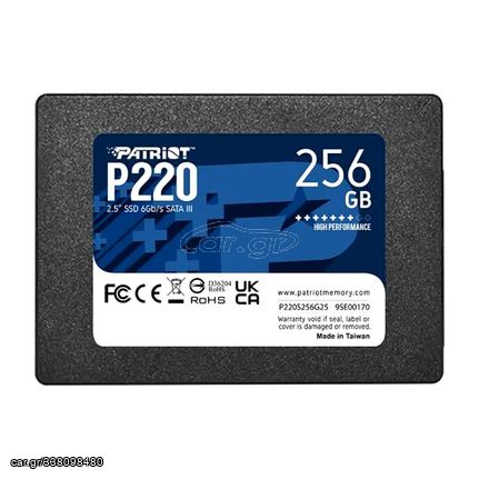 SSD PATRIOT P220S256G25 P220 256GB 2.5'' SATA 3