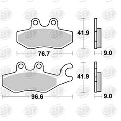 ΤΑΚΑΚΙΑ BRK ΠΙΣΩ 953 SM1 (FA418) BEVERLY 300 (R), MP3 250-X7-X9 (R) - (ΙΤΑ)